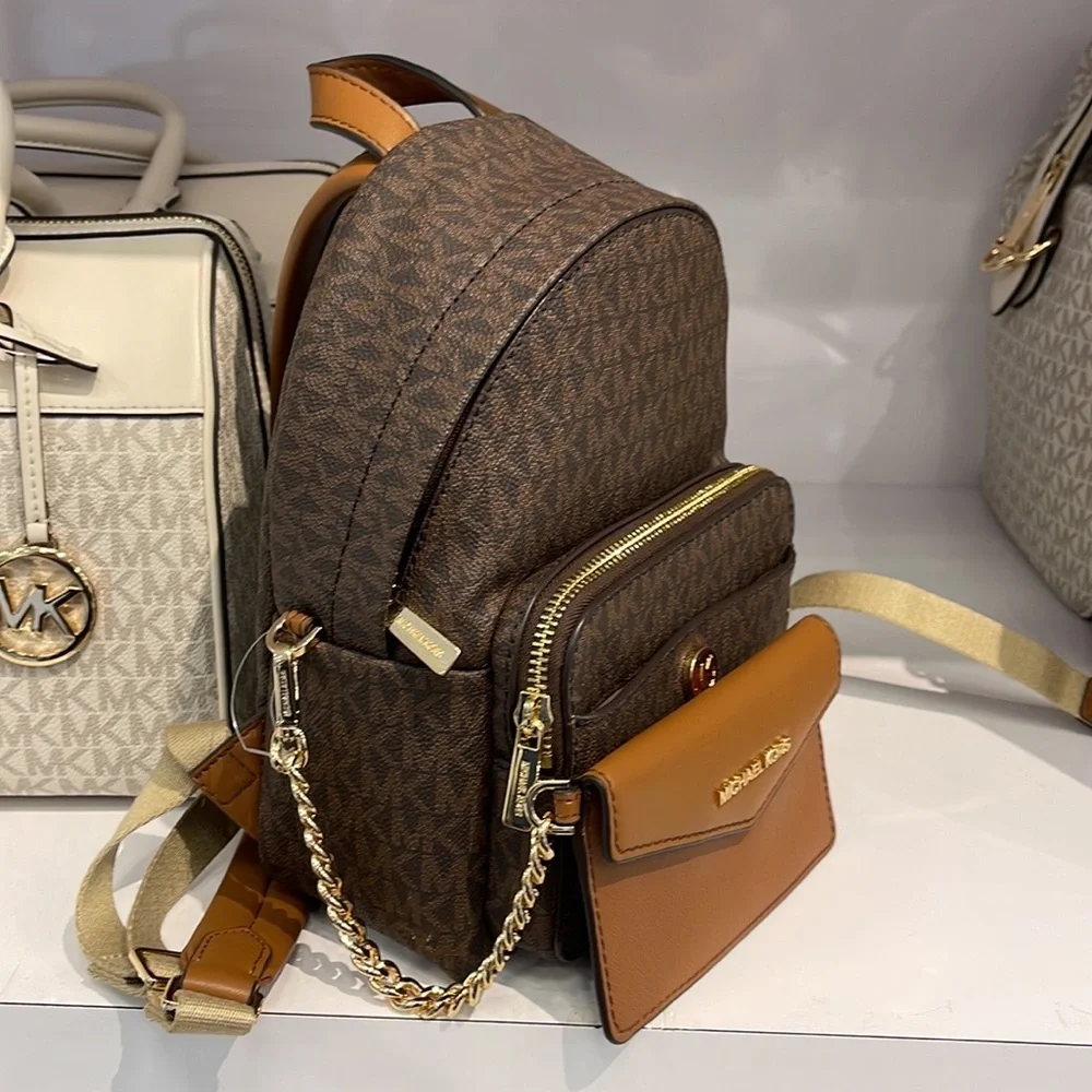 MICHAEL KORS Maisie Extra-Small Logo 2-in-1 Backpack Brown NWT